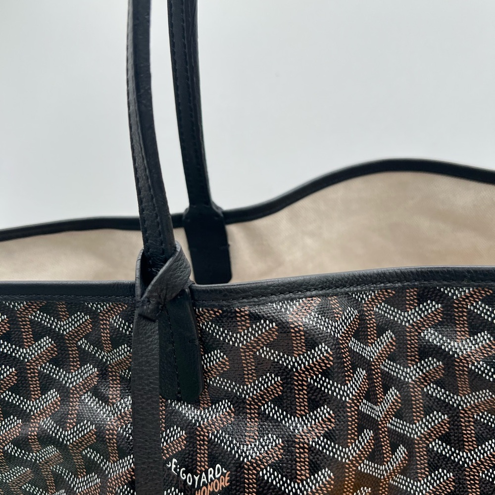 Goyard Saint Louis GM black Goyardine Canvas Tote bag with pouch like New ❤️ - Picture 4 of 11